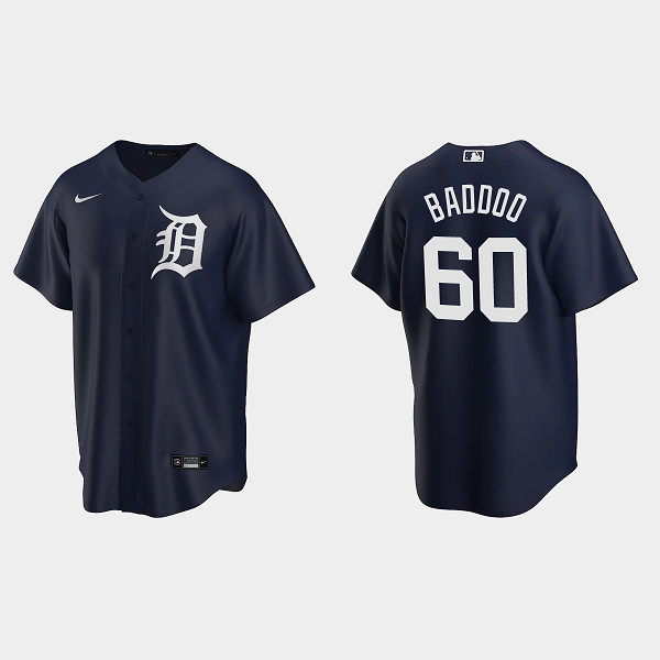 Men's Detroit Tigers #60 Akil Baddoo Alternate Navy MLB Jersey