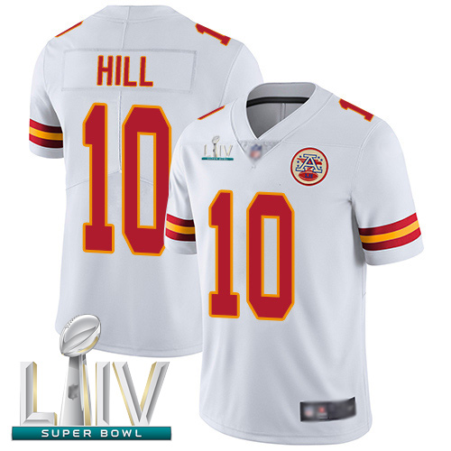 Kansas City Chiefs #10 Tyreek Hill White Super Bowl LIV Bound Youth Stitched NFL Vapor Untouchable Limited Jersey