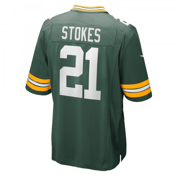 Men's Green Bay Packers Eric Stokes Nike Green Player Game Jersey