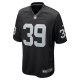 Men's Las Vegas Raiders Nate Hobbs Nike Black Game Jersey