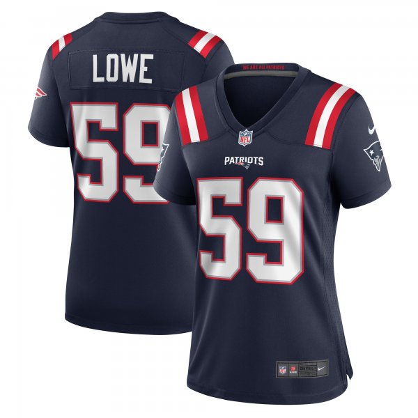 Women's New England Patriots Vederian Lowe Nike  Navy Team Game Jersey