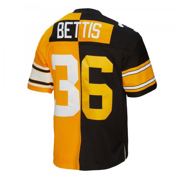 Men's Pittsburgh Steelers Jerome Bettis Mitchell & Ness Black/Gold 1996 Split Legacy Replica Jersey