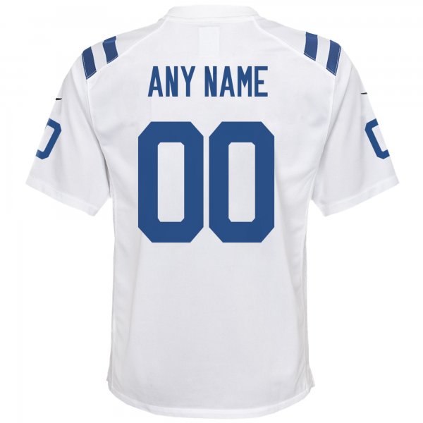 Youth Nike Indianapolis Colts White Custom Game Jersey