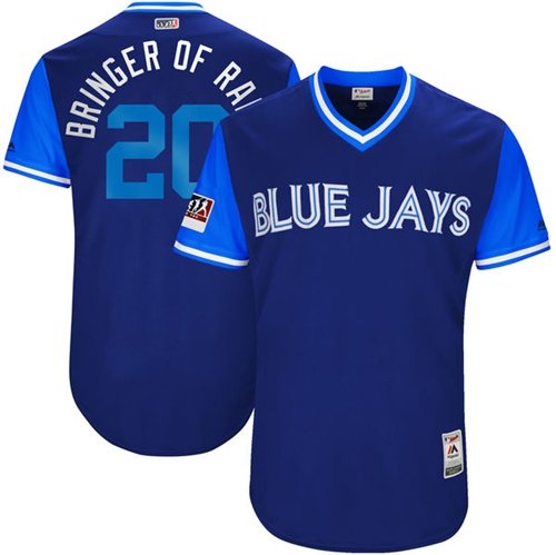 Toronto Blue Jays #20 Josh Donaldson Light Blue "Bringer of Rain" Players Weekend Stitched MLB Jersey