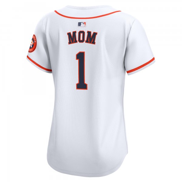 Women's Houston Astros Nike White #1 Mom Home Limited Jersey