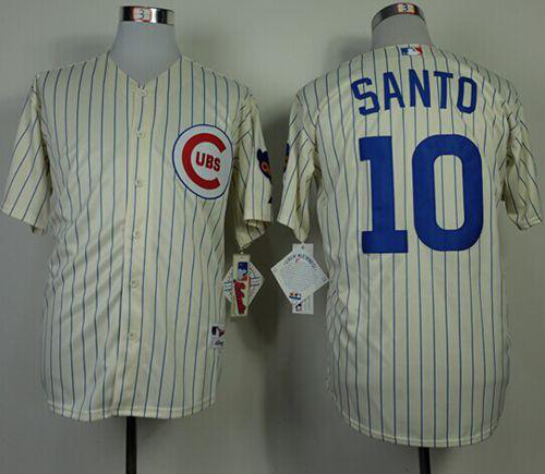 Chicago Cubs #10 Ron Santo Cream 1969 Turn Back The Clock Stitched MLB Jersey