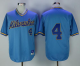 Mitchell And Ness Milwaukee Brewers #4 Paul Molitor Stitched Blue Throwback MLB Jersey