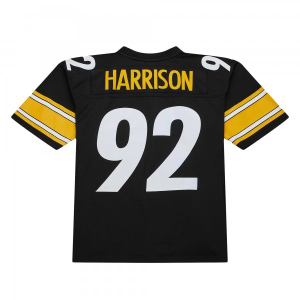 Men's Pittsburgh Steelers James Harrison Mitchell & Ness Black Legacy Replica Jersey