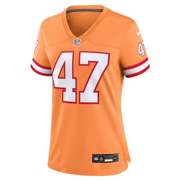 Women's Tampa Bay Buccaneers John Lynch Nike Orange Throwback Game Jersey