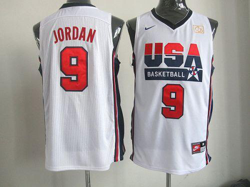 Nike Men's Team USA #9 Michael Jordan White 2012 USA Basketball Retro Stitched NBA Jersey