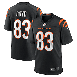 Men's Cincinnati Bengals #83 Tyler Boyd Game Black Jersey