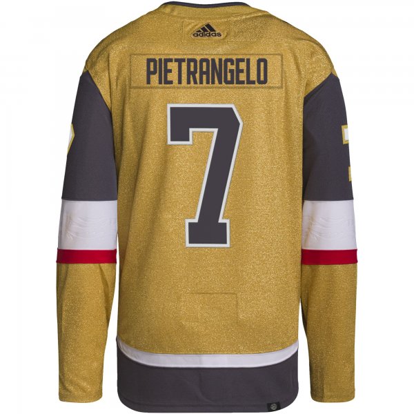 Men's Vegas Golden Knights Alex Pietrangelo adidas Gold Home Primegreen Player Jersey