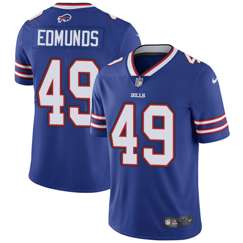 Nike Buffalo Bills #49 Tremaine Edmunds Royal Blue Team Color Men's Stitched NFL Vapor Untouchable Limited Jersey