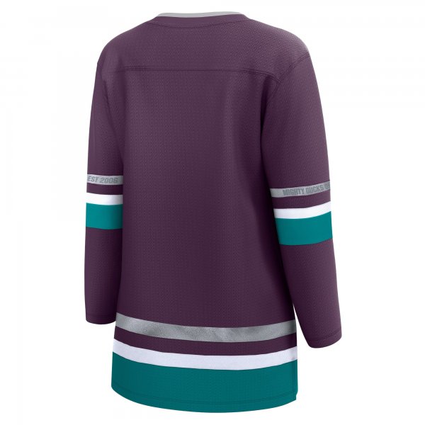 Women's Anaheim Ducks Fanatics Purple 30th Anniversary Premier Breakaway Jersey