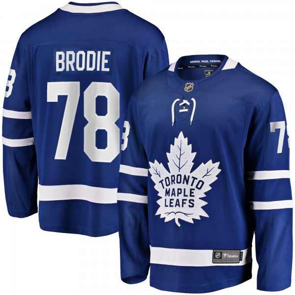 Men's Toronto Maple Leafs TJ Brodie Fanatics Blue Home Breakaway Player Jersey