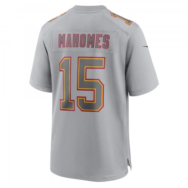 Men's Kansas City Chiefs Patrick Mahomes Nike Gray Super Bowl LVII (2022 Season) Patch Atmosphere Fashion Game Jersey