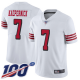 San Francisco 49ers #7 Colin Kaepernick White Rush Men's Stitched NFL Limited 100th Season Jersey