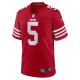 Men's San Francisco 49ers Trey Lance Nike Scarlet Team Game Jersey