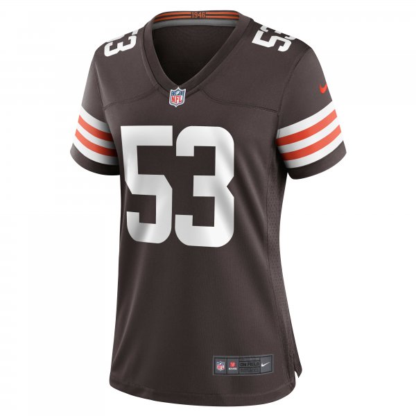 Women's Cleveland Browns Nick Harris Nike Brown Game Jersey