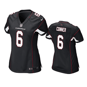 Women's Arizona Cardinals #6 James Conner Black Game Jersey