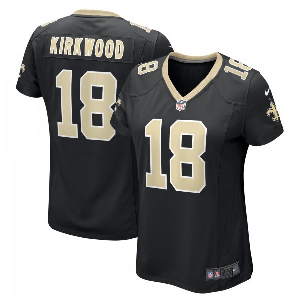 Women's New Orleans Saints Keith Kirkwood Nike  Black Team Game Jersey