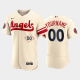 Men's Los Angeles Angels Custom 2022 City Connect Cream MLB Flex Base Jersey