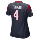 Women's Houston Texans Tavierre Thomas Nike  Navy Team Game Jersey