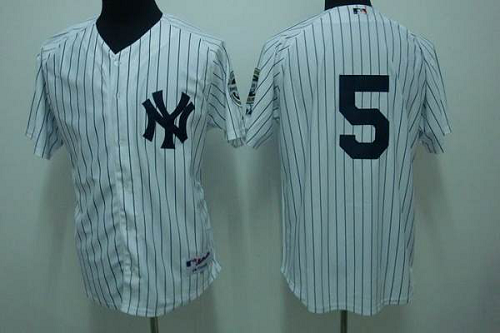 New York Yankees #5 Joe DiMaggio Stitched White MLB Jersey