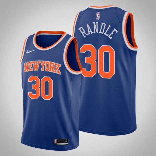 Men's New York Knicks Julius Randle #30 Royal Icon NBA Jersey