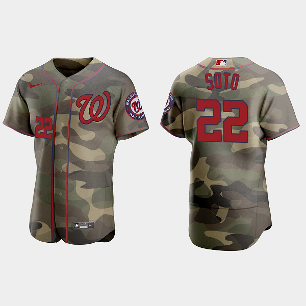 Juan Soto Washington Nationals 2021 National Armed Forces Day MLB Jersey - Camo