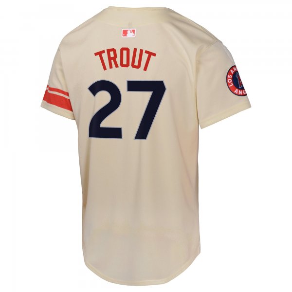 Youth Los Angeles Angels Mike Trout Nike Cream City Connect Limited Player Jersey