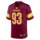 Men's Washington Commanders Jonathan Allen Nike Burgundy Game Jersey