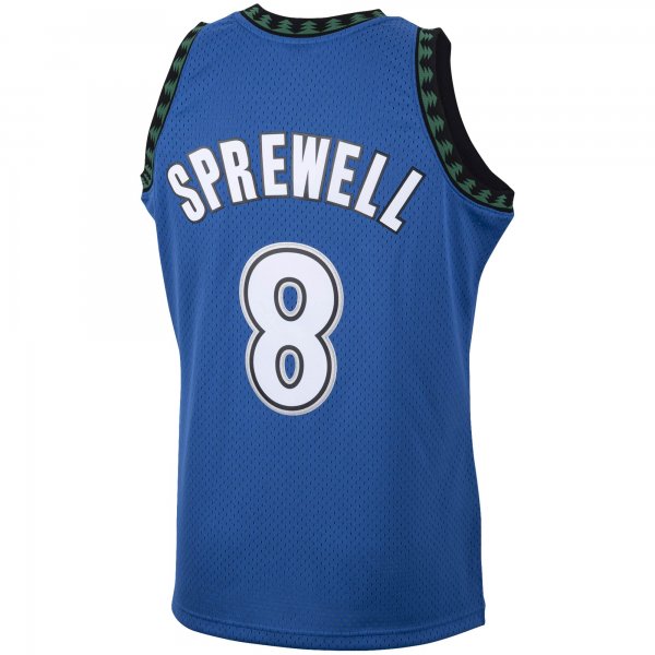 Men's Minnesota Timberwolves Latrell Sprewell Mitchell & Ness Blue 2001/02 Hardwood Classics Swingman Jersey