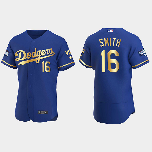 Will Smith Los Angeles Dodgers 2021 Gold Program World Series Champions MLB Coolbase Jersey - Royal