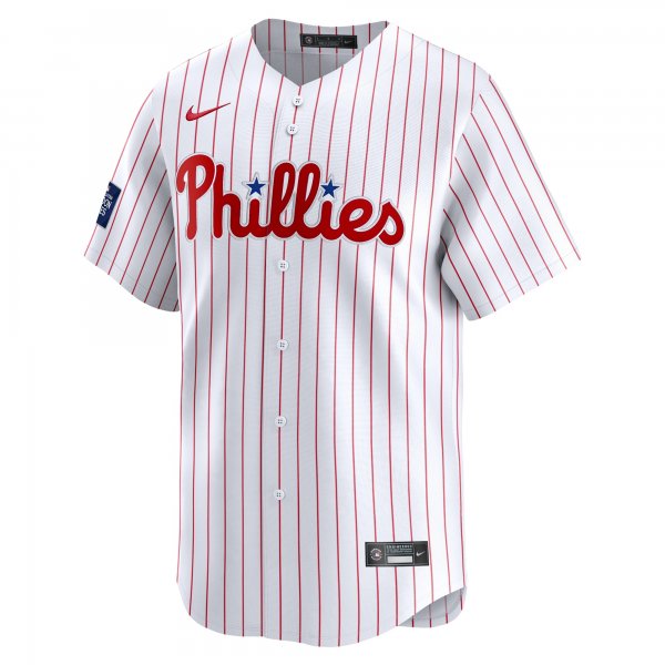 Men's Philadelphia Phillies Bryce Harper Nike White 2024 MLB World Tour London Series Home Limited Player Jersey