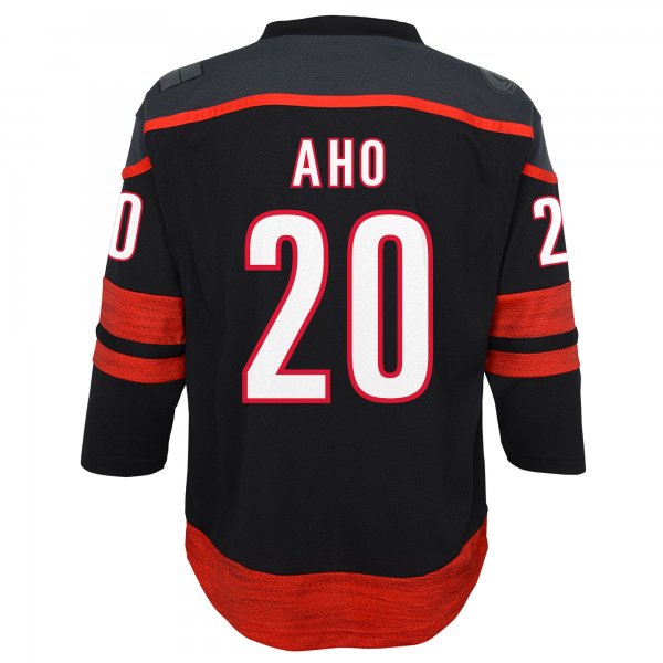 Youth Carolina Hurricanes Sebastian Aho Black Home Replica Player Jersey