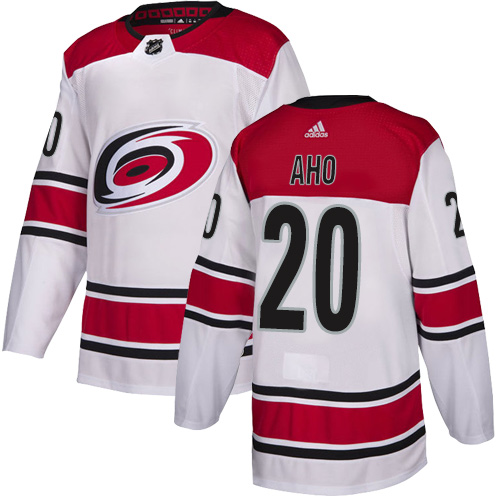 Adidas Carolina Hurricanes #20 Sebastian Aho White Road Stitched NHL Jersey