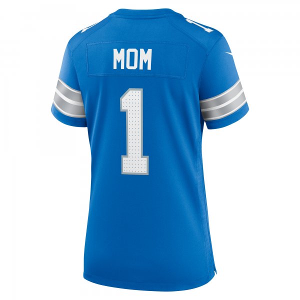 Men's Detroit Lions Number 1 Mom Nike Blue Game Jersey