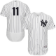 New York Yankees #11 Brett Gardner White Strip Flexbase Collection Stitched MLB Jersey