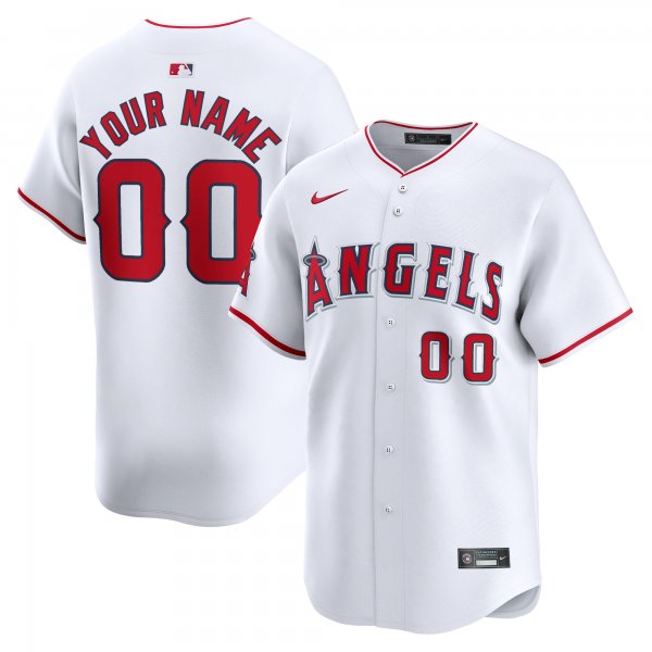 Youth Los Angeles Angels Nike White Home Limited Custom Jersey