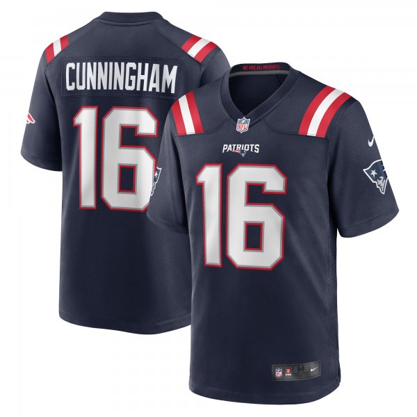 Men's New England Patriots Malik Cunningham Nike  Navy Team Game Jersey