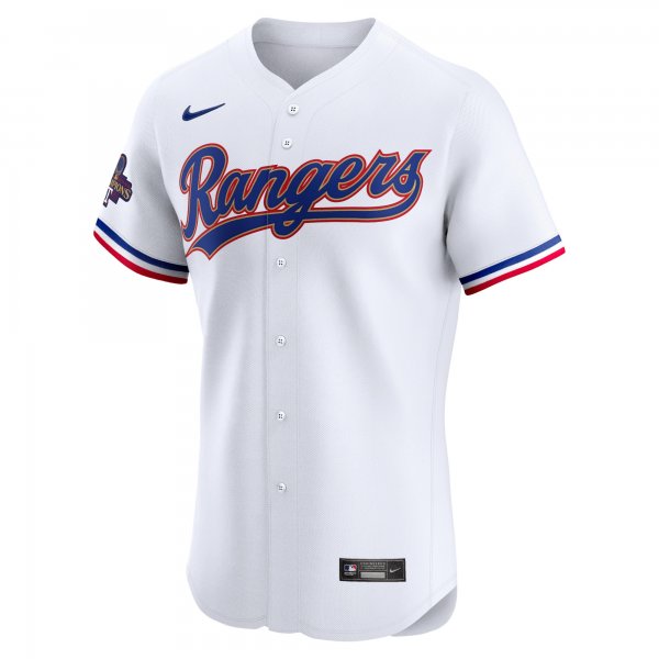 Men's Texas Rangers Evan Carter Nike White 2024 Gold Collection Elite Player Jersey