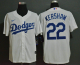 Men's Los Angeles Dodgers #22 Clayton Kershaw White Stitched MLB Cool Base Nike Jersey