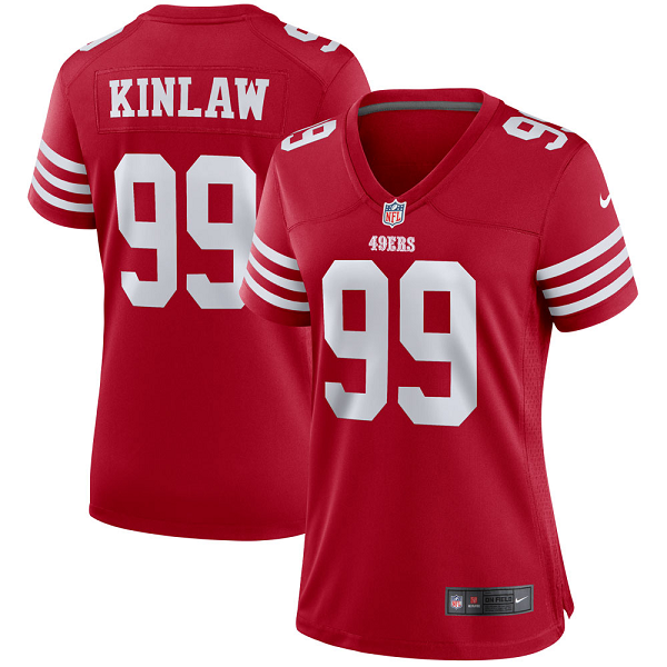 Women's San Francisco 49ers Javon Kinlaw Nike Scarlet Player Game Jersey-(2022 New Style)