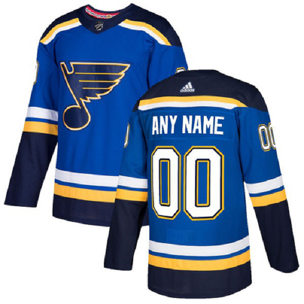 Men's Adidas Blues Personalized Royal Blue Home NHL Jersey