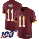 Washington Redskins #11 Alex Smith Burgundy Red Team Color Men's Stitched NFL 100th Season Vapor Limited Jersey