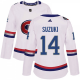 Women's Adidas Montreal Canadiens #14 Nick Suzuki Away White Jersey