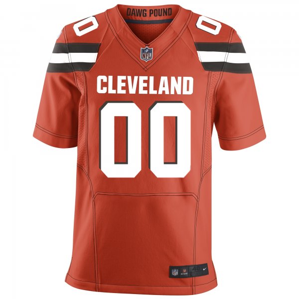 Men's Cleveland Browns Nike Orange Custom Alternate Elite Jersey