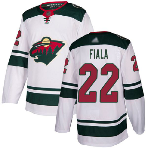 Men's Adidas Minnesota Wild #22 Kevin Fiala White Away NHL Jersey