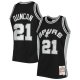 Men's San Antonio Spurs Tim Duncan Mitchell & Ness Black 1998/99 Hardwood Classics NBA 75th Anniversary Diamond Swingman Jersey